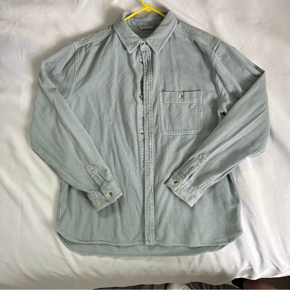 Men's Green Striped Shirt